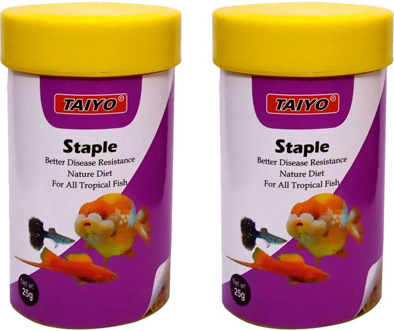 TAIYO Staple Disease Resistance Tropical Fish Food 0.9 kg (2x0.45 kg) Dry New Born, Adult, Young Fish Food
