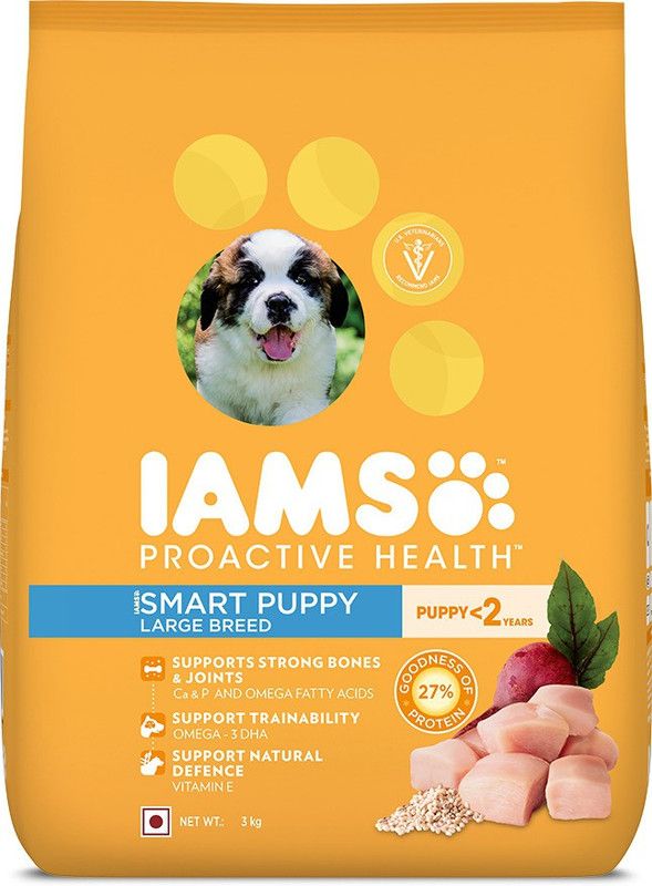 IAMS Proactive Health Smart Puppy Large Breed Dogs (<2 Years) Chicken 3 kg Dry New Born, Young Dog Food
