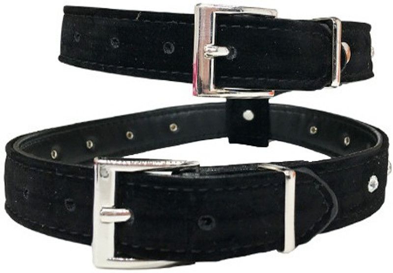 Nema Bling Rhinestone Leather Puppy Collar Harness for Chihuahua Teacup Dog Head Collar  (Small, Black)