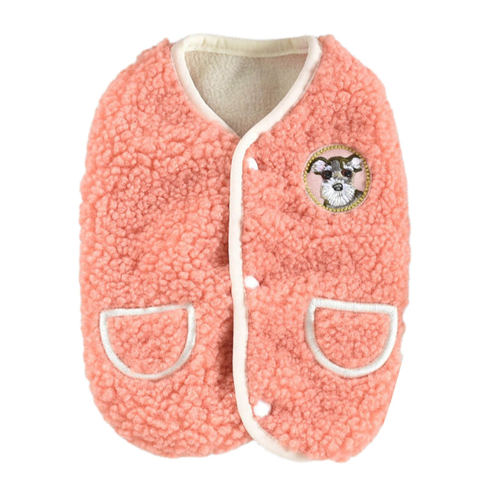 Pet Vest Pocket Design Warm Pet Sleeveless Jacket Costume