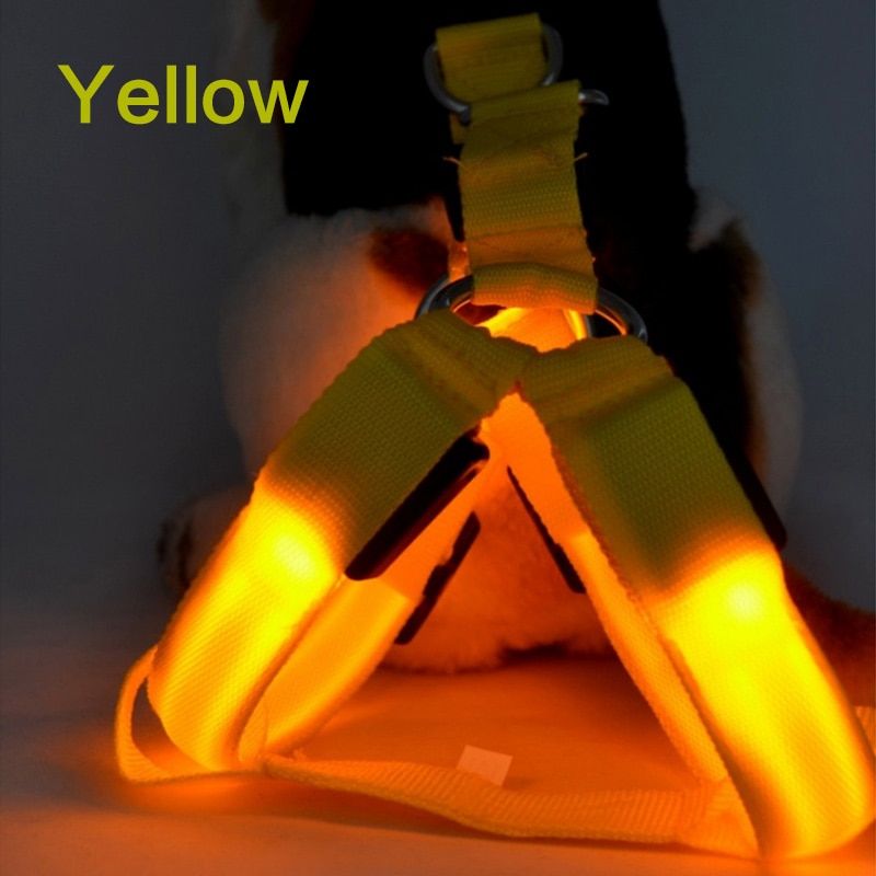 Harness Small LED Flashing Glowing Pet  Collar Luminous Light Night Safety LED Small  Harness Vest for Puppy Chihuahua