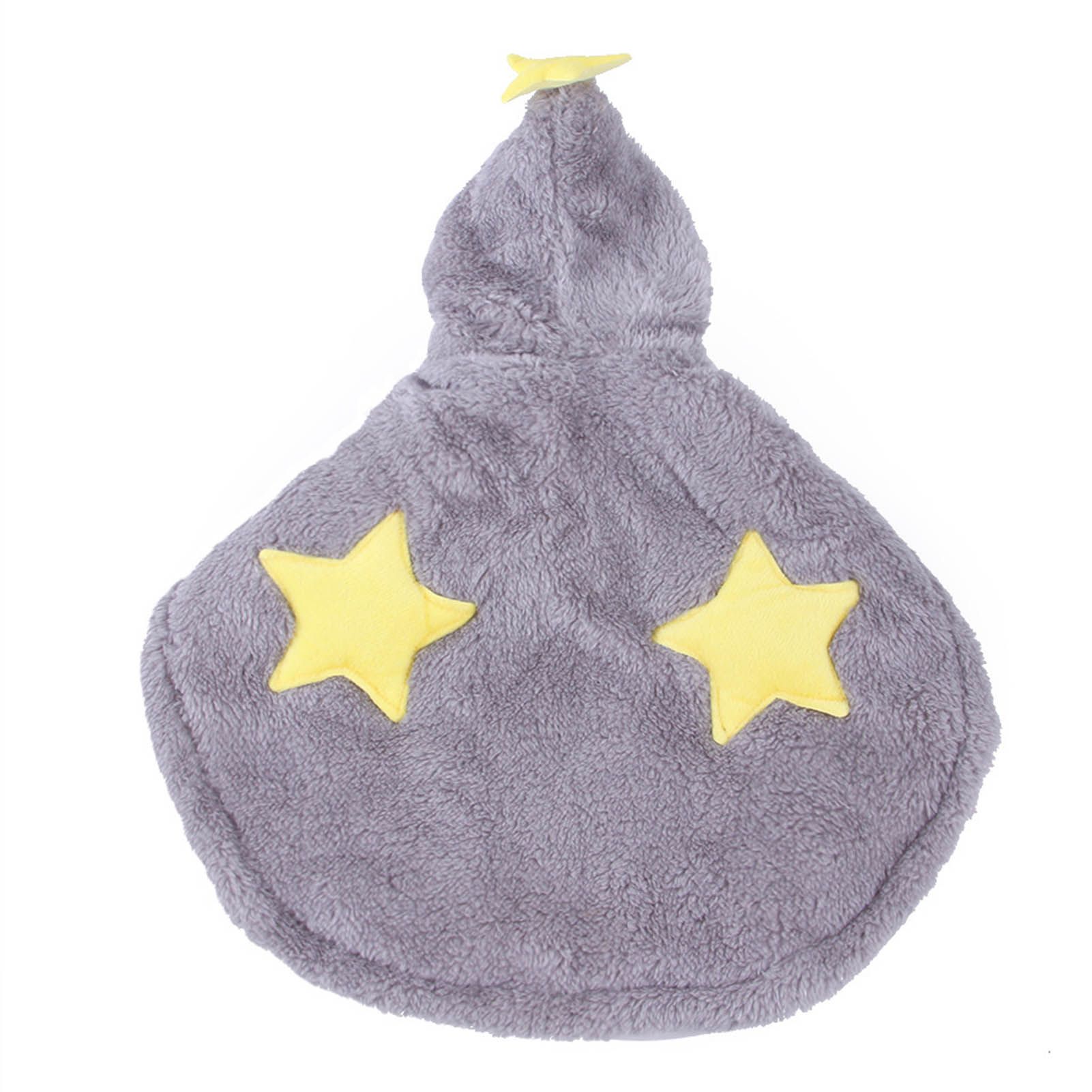 Pet Clothes Five-pointed Star Dogs Cats Hoodie Cloak Outfit