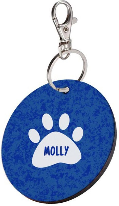 SKY TRENDS Bone Shape Collar Locket/Pendant for Dogs & Puppy -1068 Info Engraved Dog Collar Charm  (Multicolor, Round)