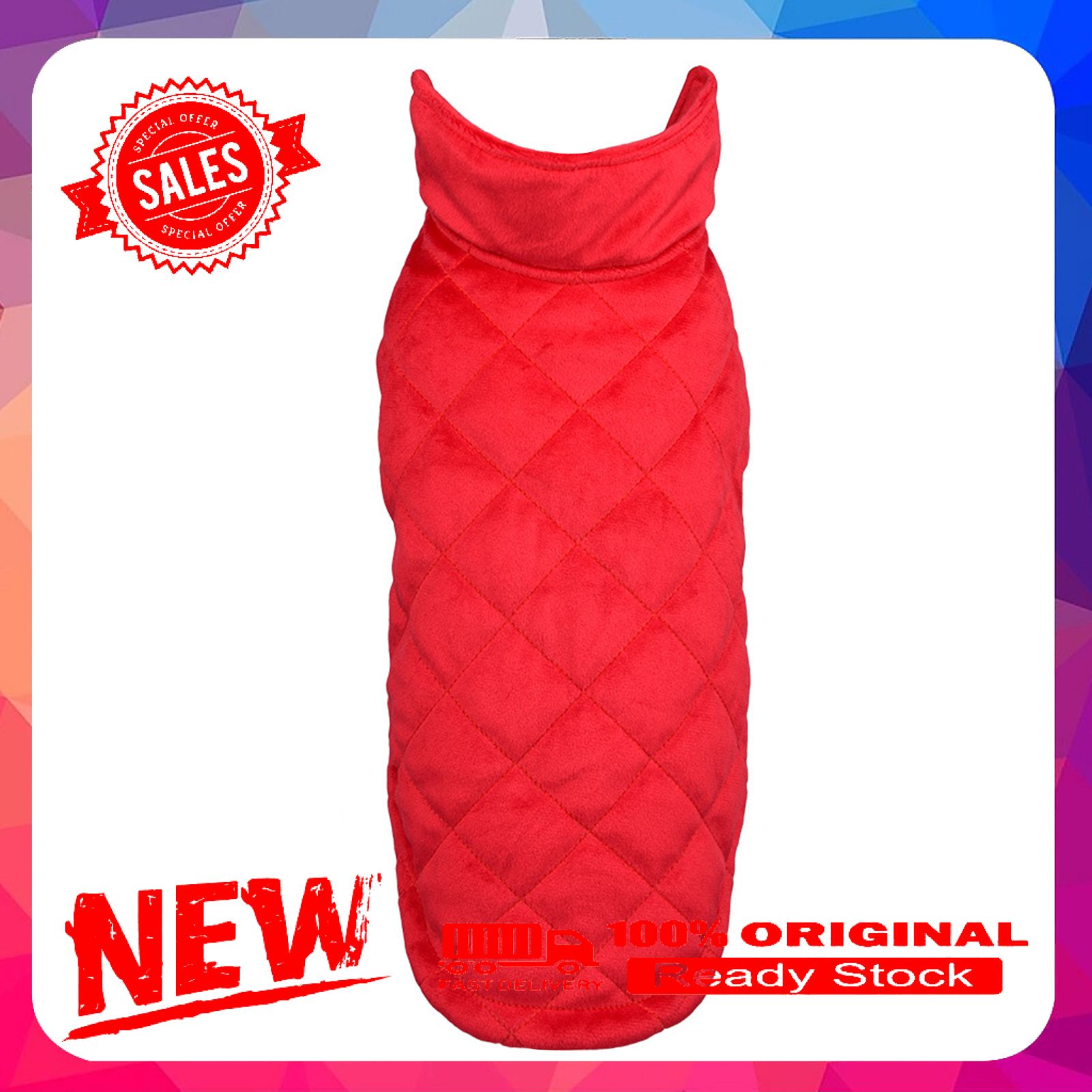 Pet Apparel Solid Color Keep Warmth Skin-friendly Pet Dog Vest Coat Outfit for Winter
