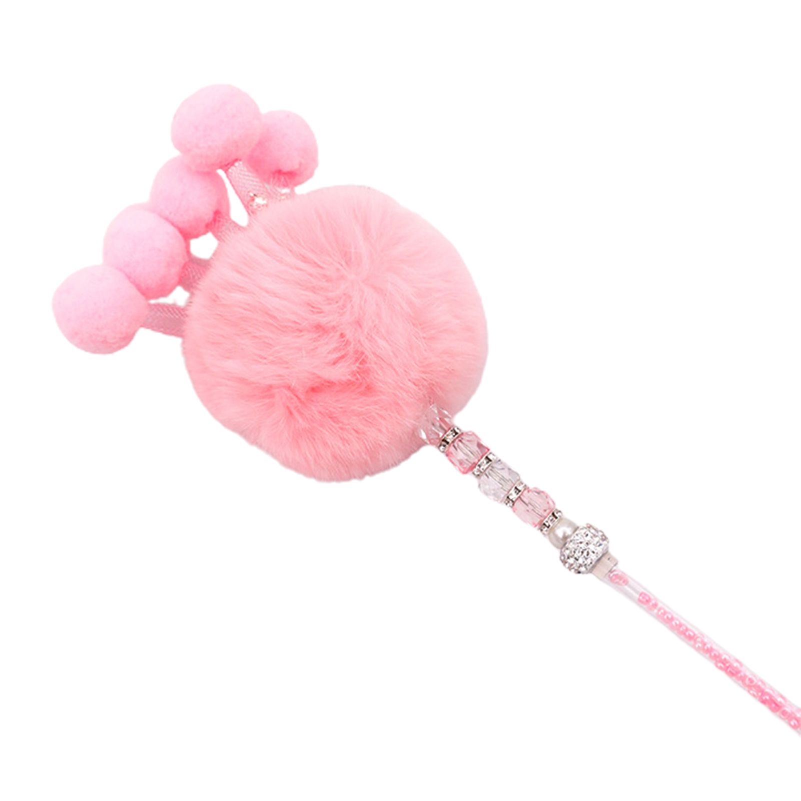 Cat Interactive Toy Super Soft Cat Wand Toy with Plush Balls Pet Chasing Rod