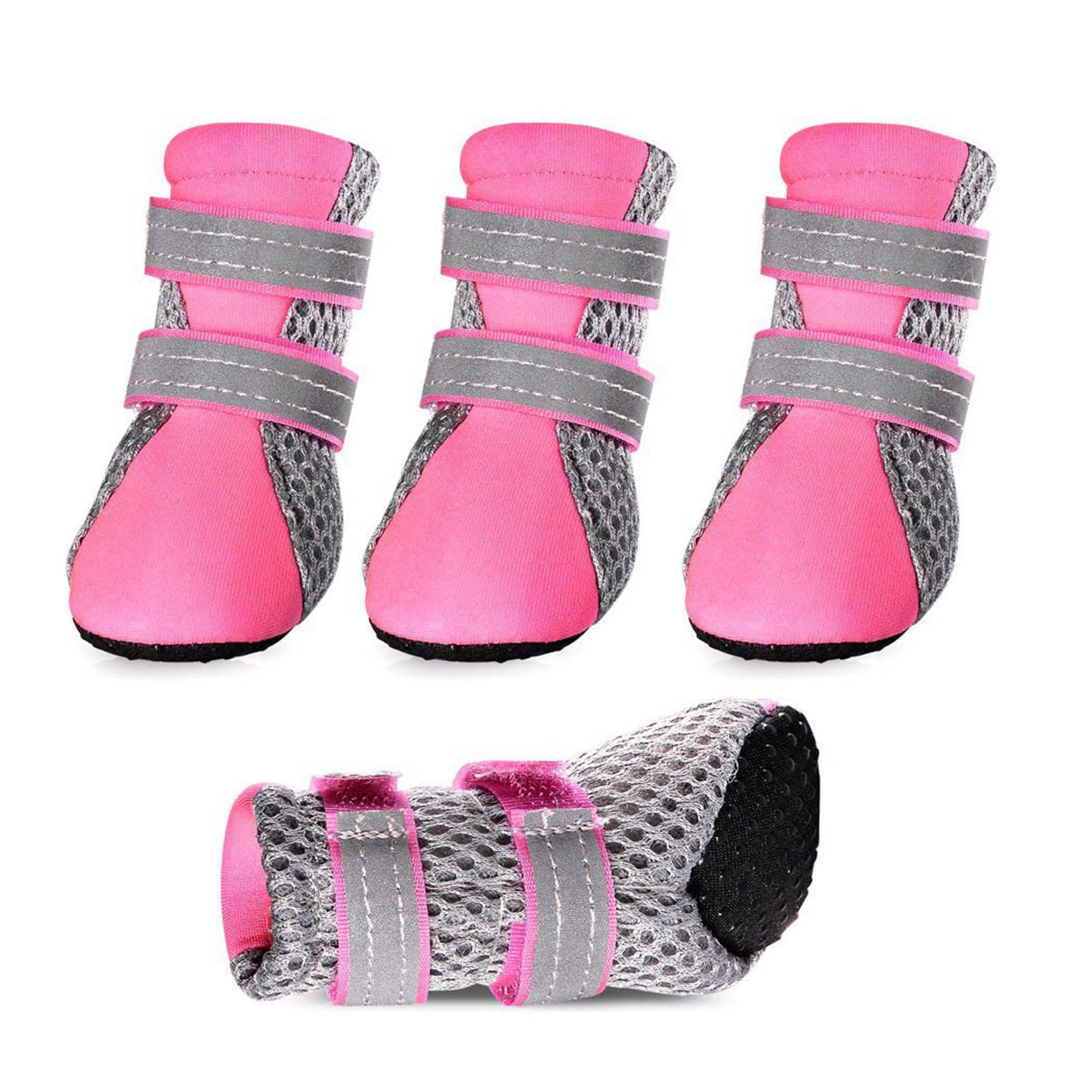 Puppy Shoes Reflective Fastener Tape Pet Dogs Mesh Sneakers
