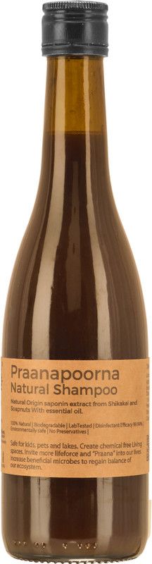 Praanapoorna Natural Bioenzyme with Soapnut,Shikakai and premium essential oil Shampoo Anti-fungal, Anti-itching, Whitening and Color Enhancing Natural Shampoo Dog Shampoo  (350 ml)