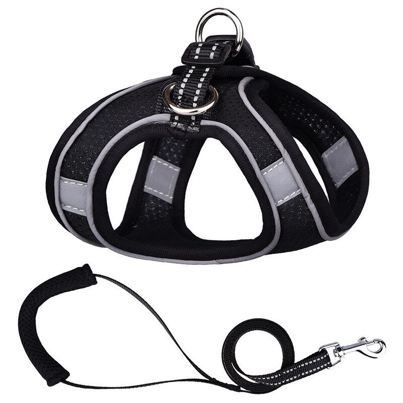 Breathable  Pet Harness and Leash Set Puppy  Vest Harness  Reflective ng Lead Leash Chihuahua Pug Bull arnes perro