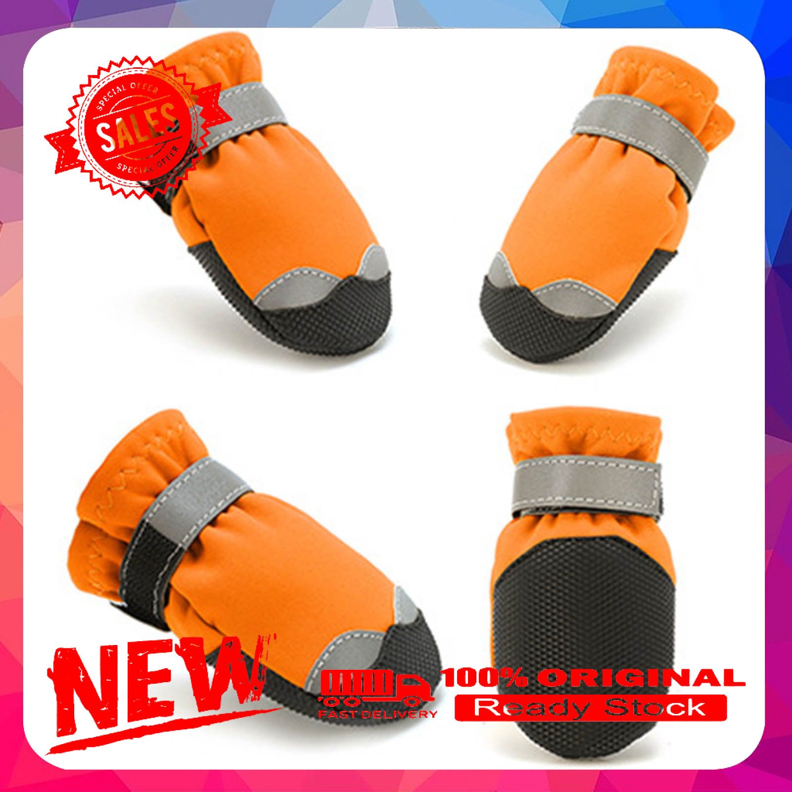 4Pcs Pet Shoes Soft Texture Keep Warmth Skin Friendly Pet Dogs Rain Boots for Outdoor