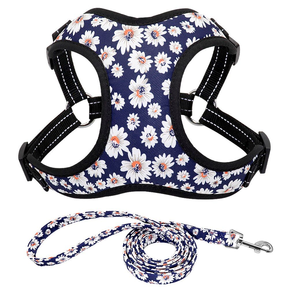 Nylon  Harness No Pull Pet Harnesses and Leash Set  Puppy Harness Vest Leash for Small s Chihuahua French Bull