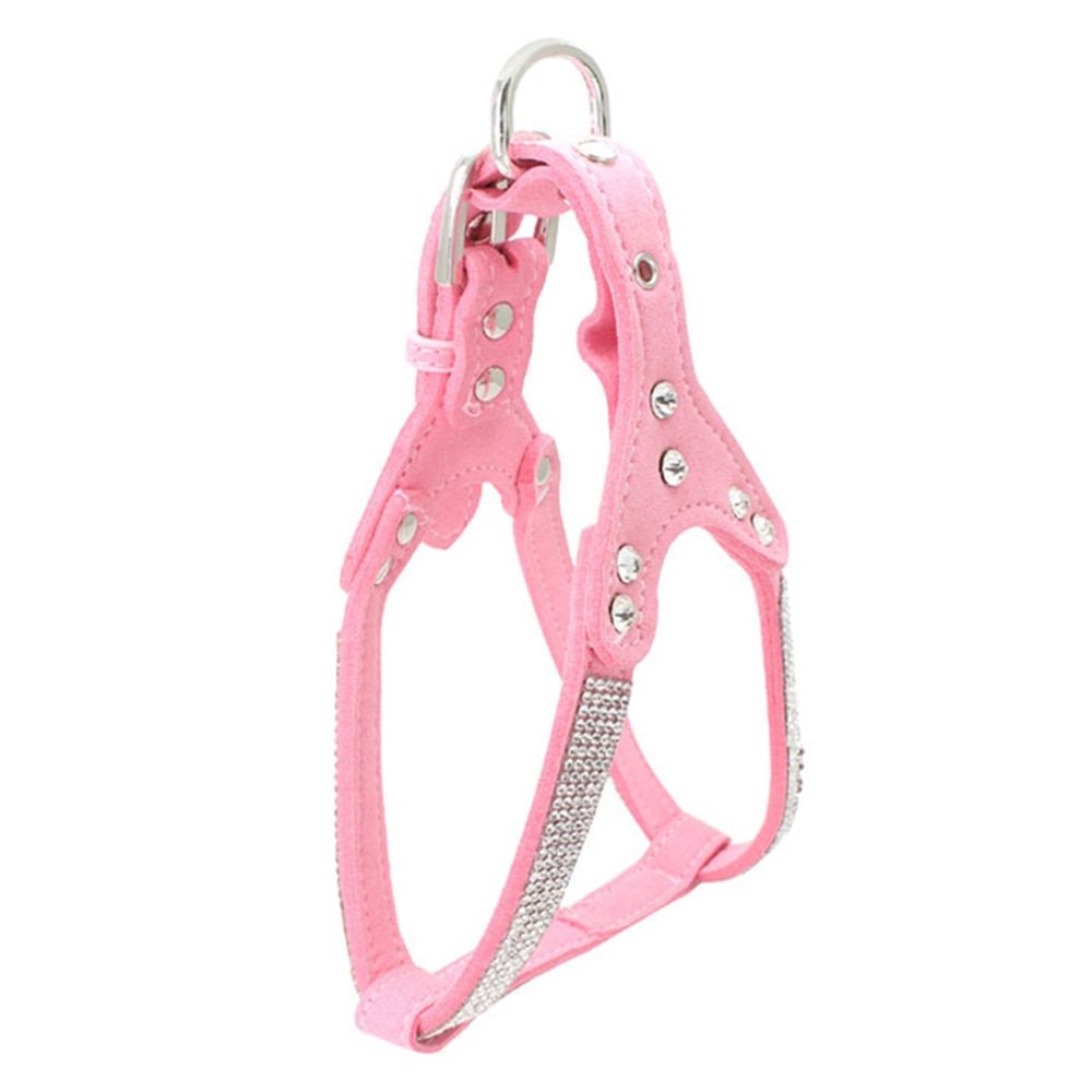 Rhinestone Small  Harness Leash Lead Puppy Vest Bling Crystal  Adjustable Harness S for  Chuihuahua French Bull