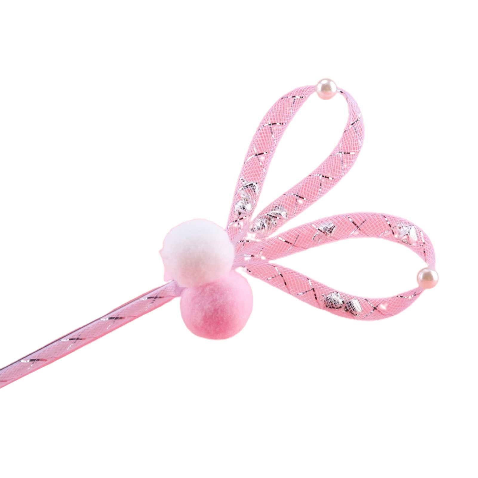 Cat Teaser Rod Smell-less Cat Teething Interactive Plush Ball Stick