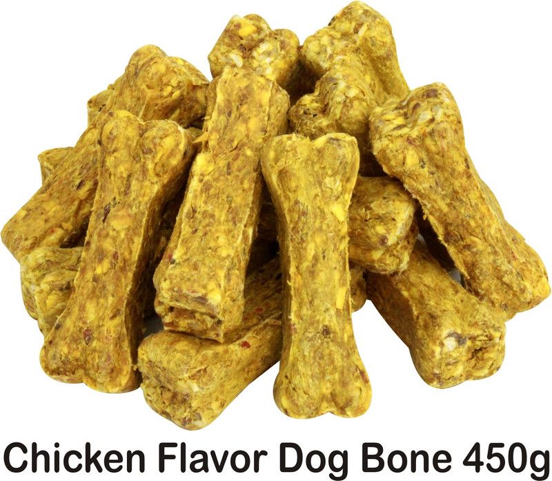 BODY BUILDING Pet Chew Dog Munchy 450g Chicken Flavor Dog Bone Treat for Puppies & Dogs 450g Chicken Dog Chew  (450 g, Pack of 1)