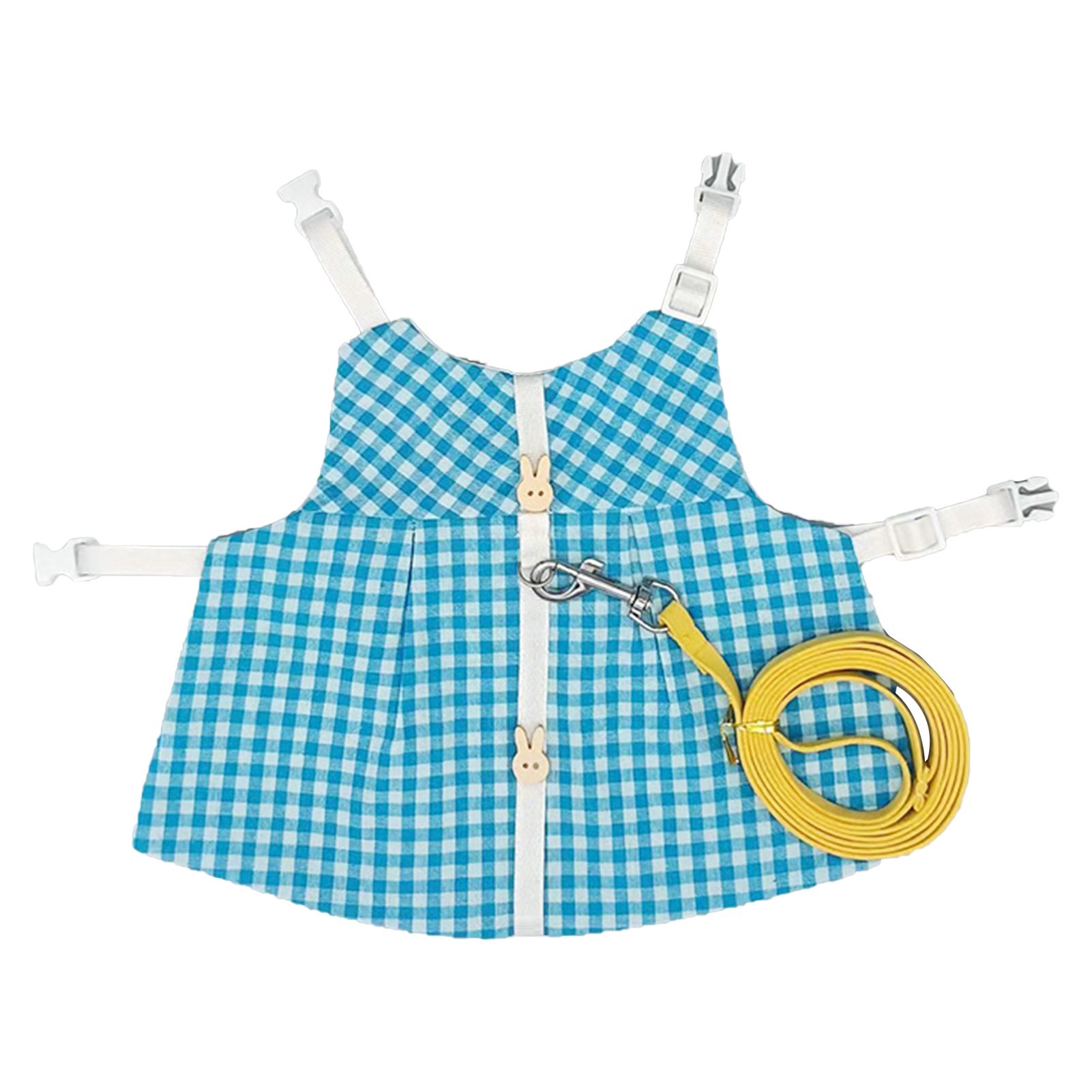 Small Animal Harness Plaid Design Bunny Kitten Costume Shirt