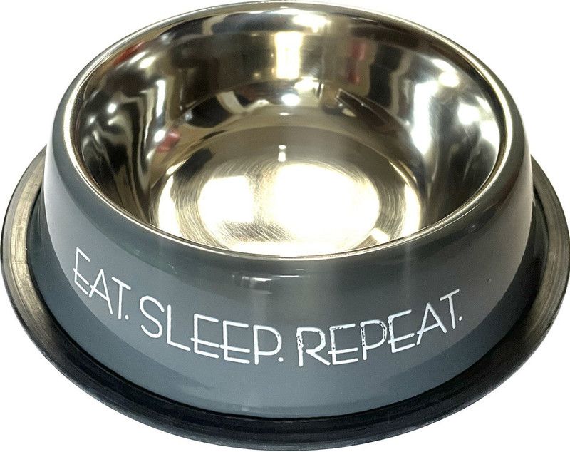 pandcproducts Stainless Steel Pet Bowl  (700 ml Grey)