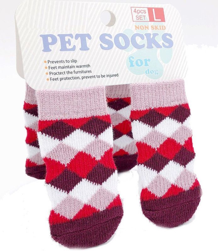 KUTKUT Socks for Dog, Cat  (Red)