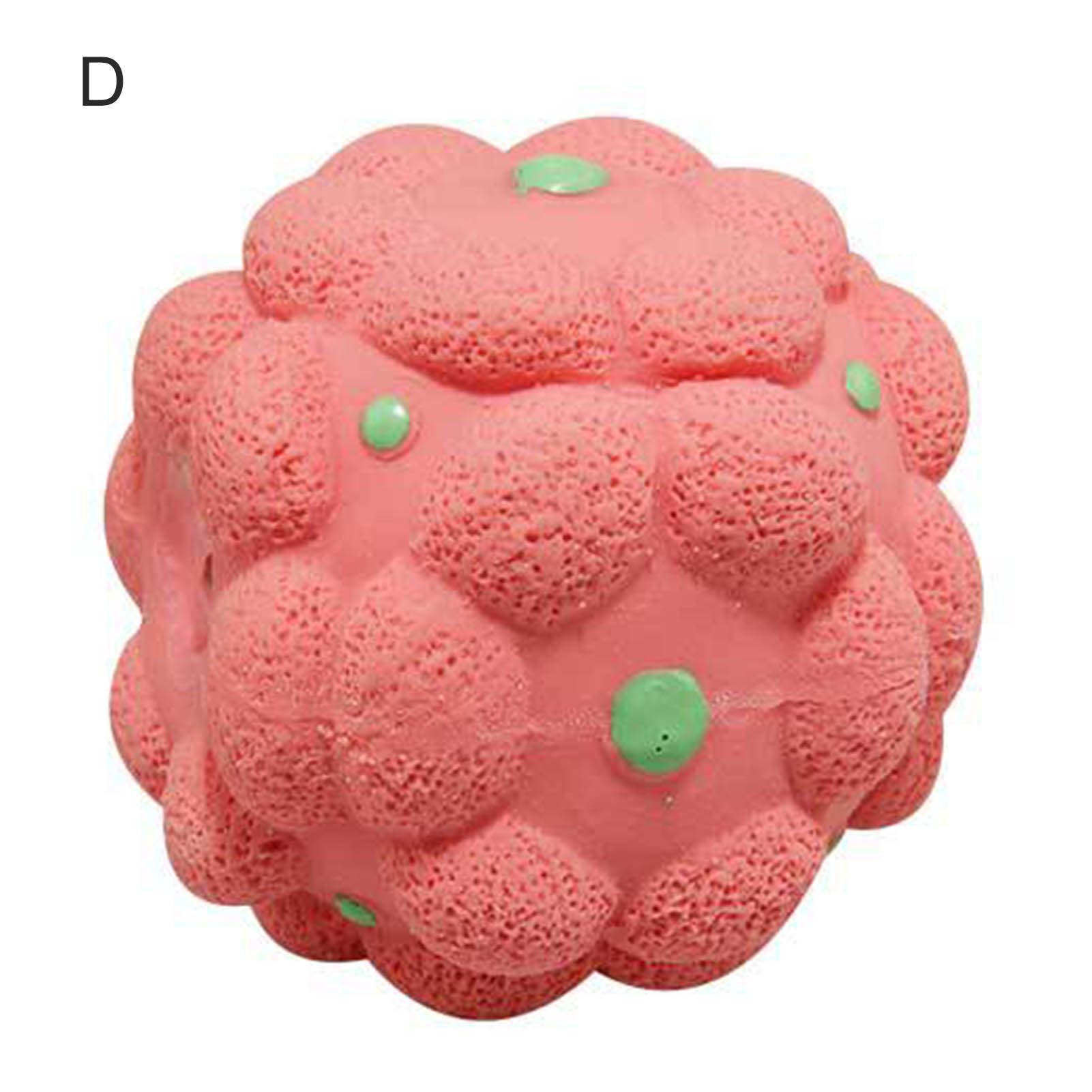 Pet Ball Toy Bright Color Fun Pet Bite Molar Squeaker Toy