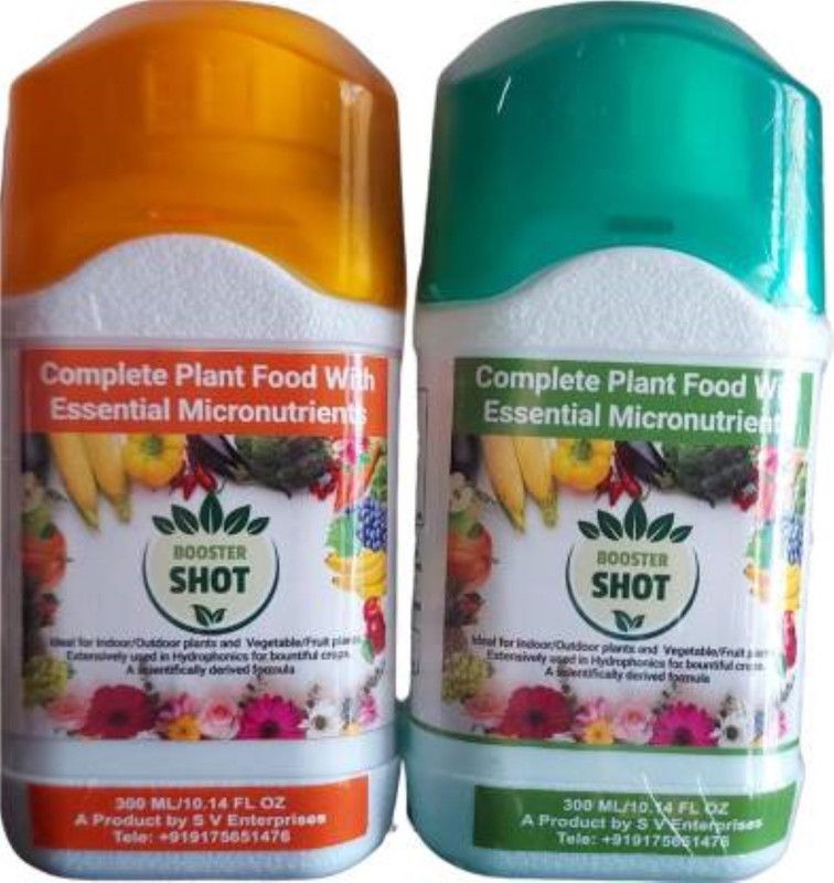 Booster Shot Liquid Fertilizer two bottles of 300 ml each Aquatic Plant Fertilizer  (600 ml)