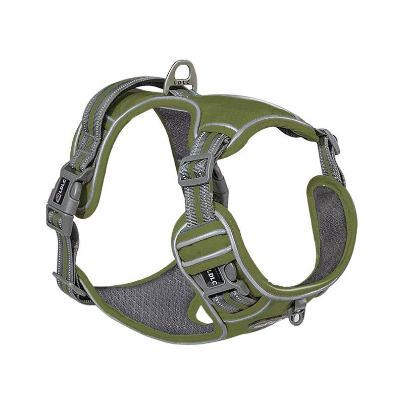 Reflective Nylon pet  Harness All Weather   Ves Padded Adjustable Safety Vehicular Lead For large medium small s