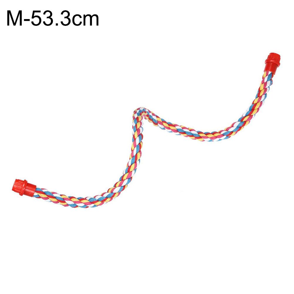 Pet Bird Parrot Parakeet Cotton Rope Coil Cage Decor Stand Perch Chewing Toy