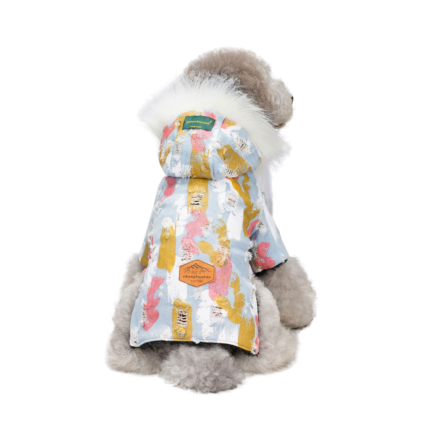 Pet Clothes Keep Warmth Hooded Cat Dog Outwear Coat Clothes