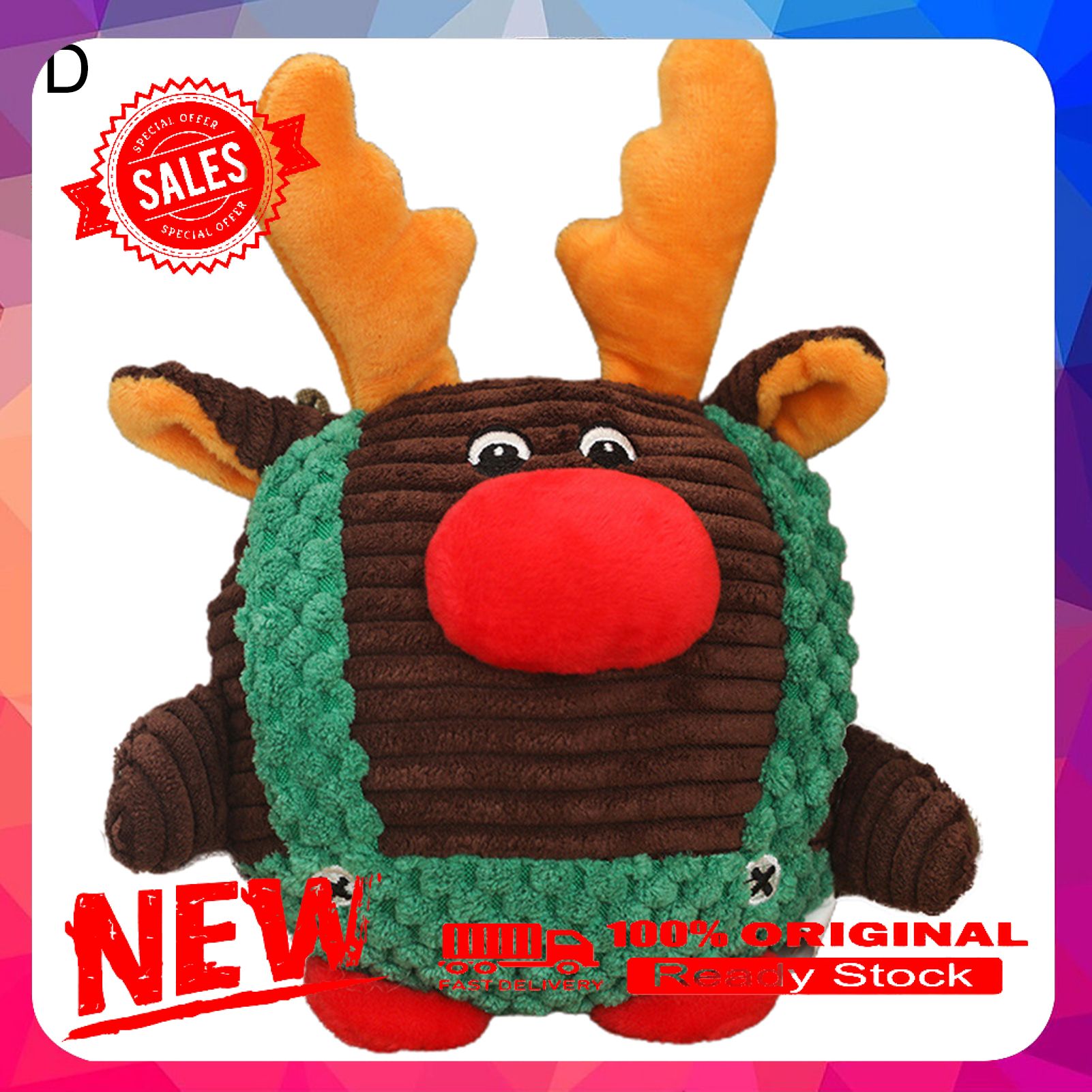 Puppy Toy Lovely Sounding Hanging Rope Santa Claus Plush Dog Toy for Pet