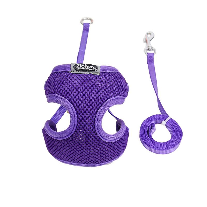 Soft Mesh Small  Harness Vest Step-in Walk S Leash Lead Collar Set for Chihuahua Yorkshire arnes perro gato correa 30E