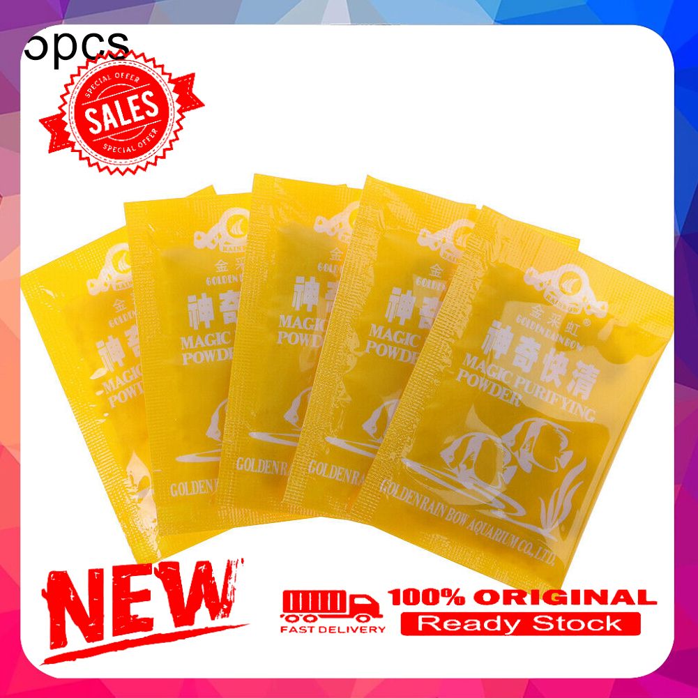Miss cherry 5Pcs Aquarium Purifier Powder Magic Water Efficient Fish Tank Immune Bactericide