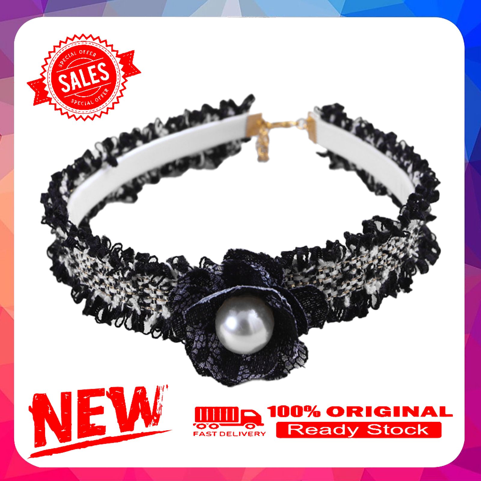 Miss cherry Pet Collar Faux Pearl Embellishment Dress-up Fine Weaving Craftsmanship Flower Pet Cats Collars with Bell for Holiday