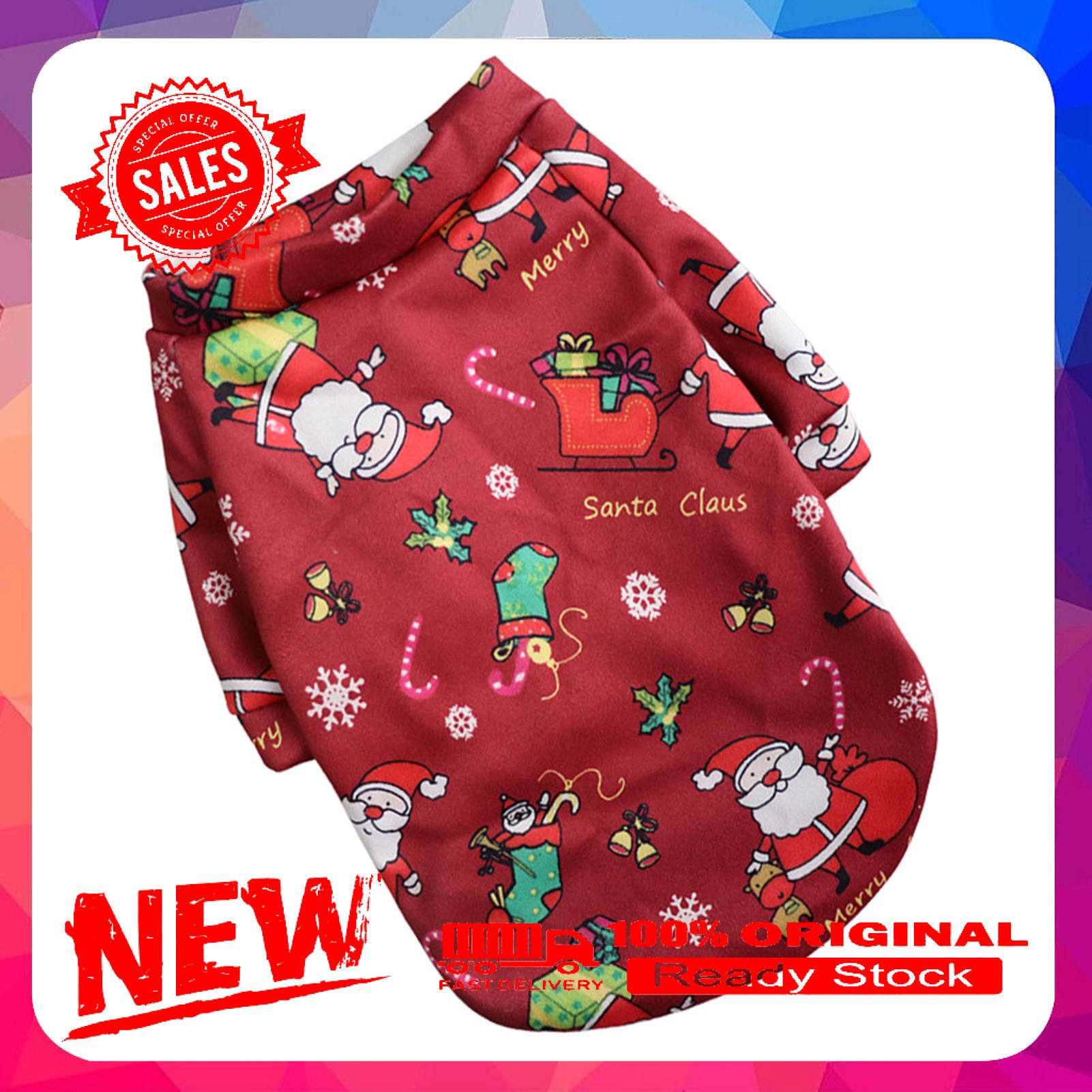 Pet Apparel Cartoon Pattern Cosplay Skin Friendly Pet Dogs Sweatshirt Costume for Christmas