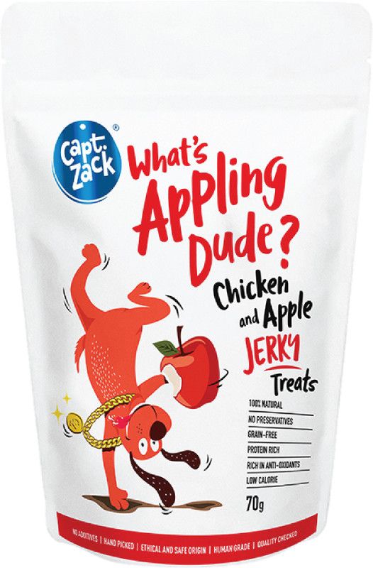 Captain Zack What’s Appling Dude? - Chicken and Apple Jerky Dog Treat  (70 g)