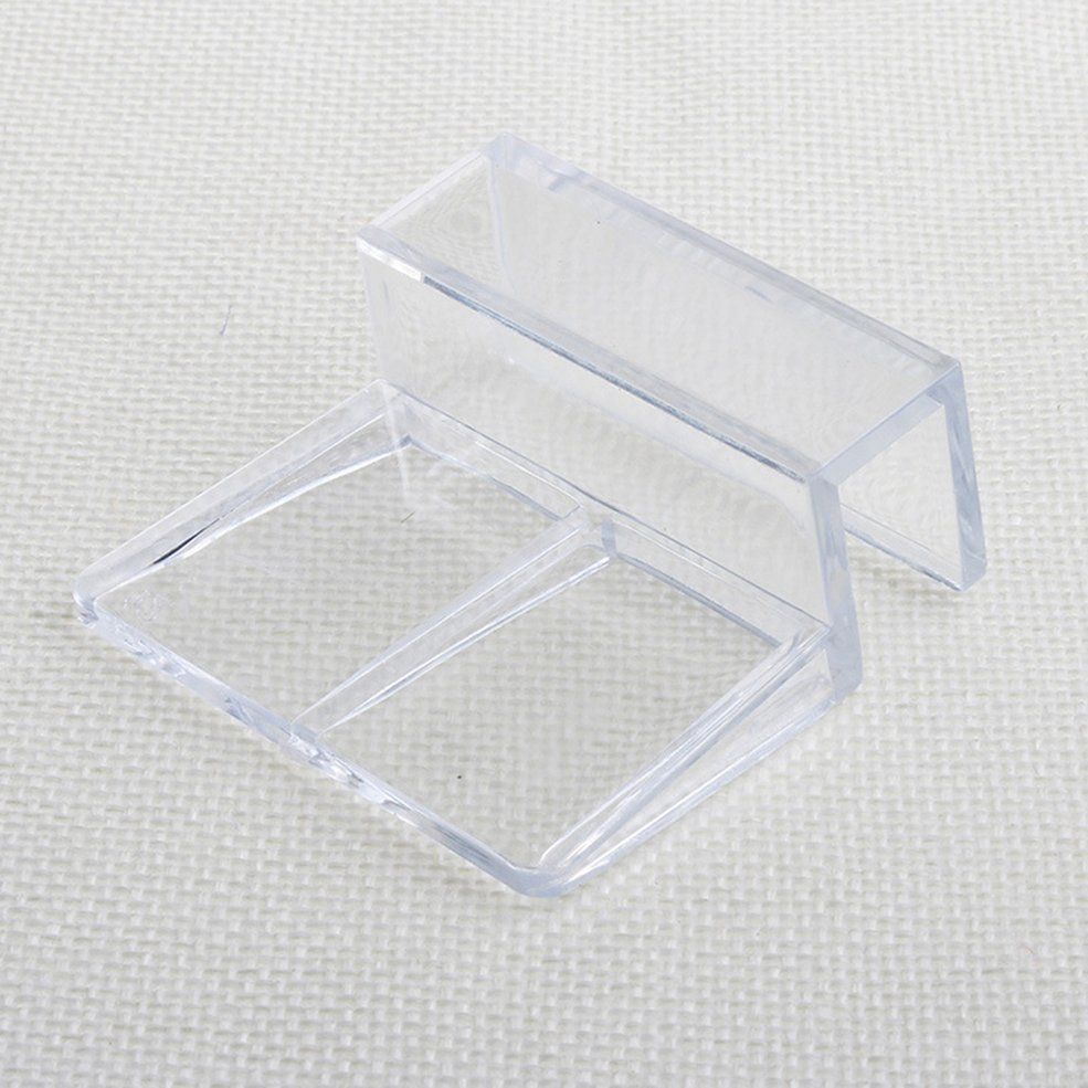 HA 6/8/10/12mm Acrylic Aquarium Fish Tank Glass Fixed Cover Clip Bracket Holder-6mm Transparent