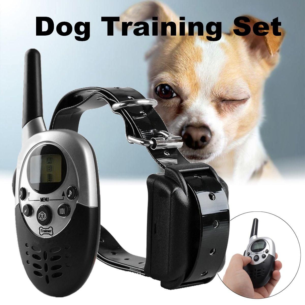 Helpful 1000M Electric Shock Dog Training Remote Control Rechargeable Stop Bark Collar
