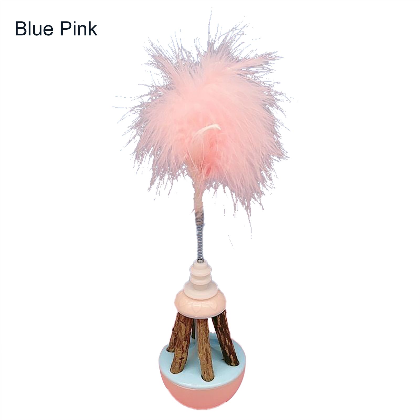 1 Set Cat Tumbler Toy Feather Design Decorative Kitten Interactive Interactive Training Cat Toy for Pet
