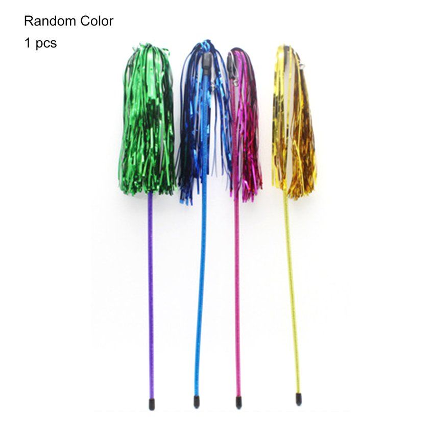 TE 1pc Cute Cats Toy Funny Cat Stick Cat Wand Stick Rods Pet Interactive Toys For Jumping Train Aid Fun Random Color