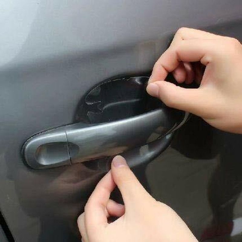 JK Beauty 3D Car Door Invisible Handle Cup Scratch Guard Sticker for Maruti Ciaz Car Pet Door Protector