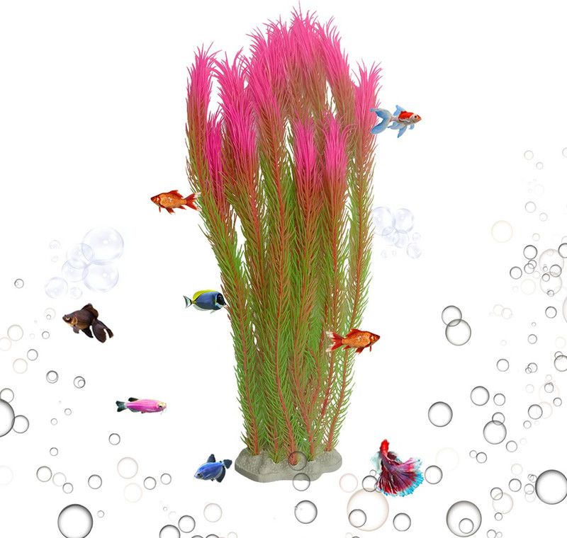YellowCult Natural Looking Aquatic Small Bushes and Grasses, Plant Decoration for Fish Tank Aquarium Plant Anchor  ({Plant Anchors1)