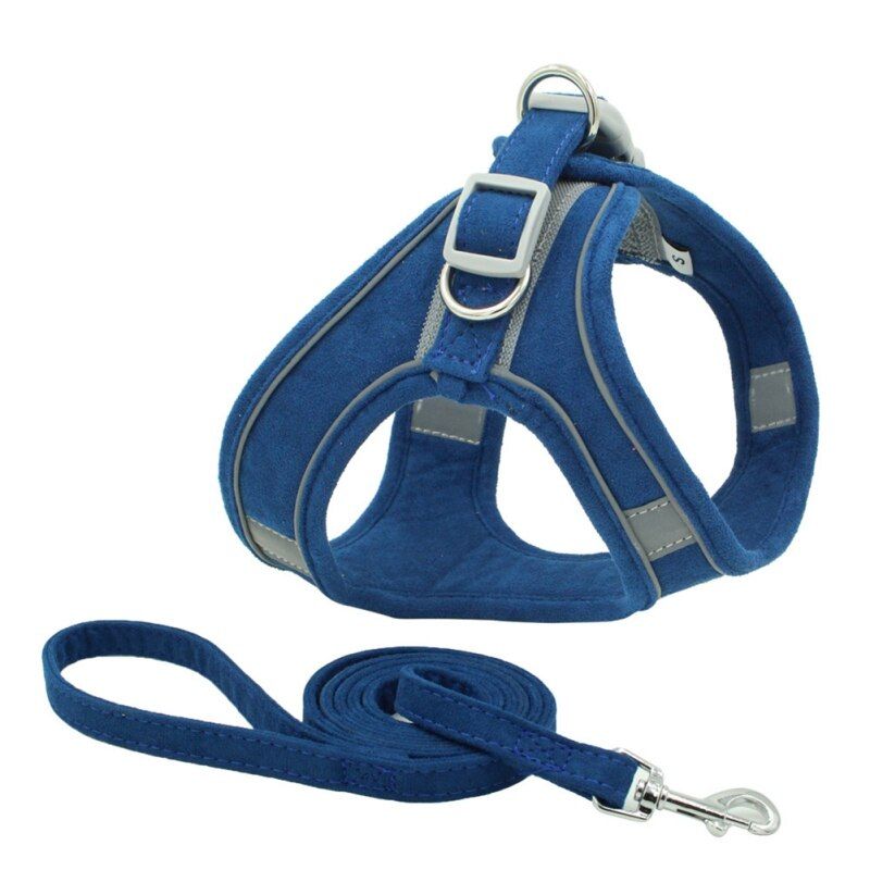 Reflective  Harness With Leash Breathable Adjustable Nylon Pet Harness Accesorios For Chihuahua Small Large  Harness Vest