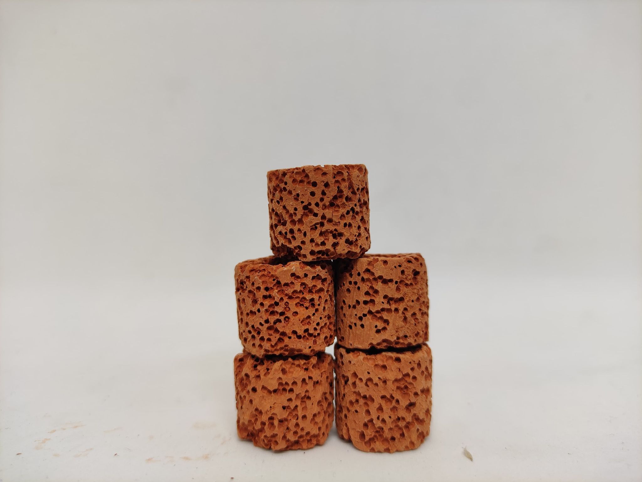 5pcs Fish Tank Bacteria Building House Aquarium Bio Filter Media Petsdelite Red Ceramic Porous Biological Ring
