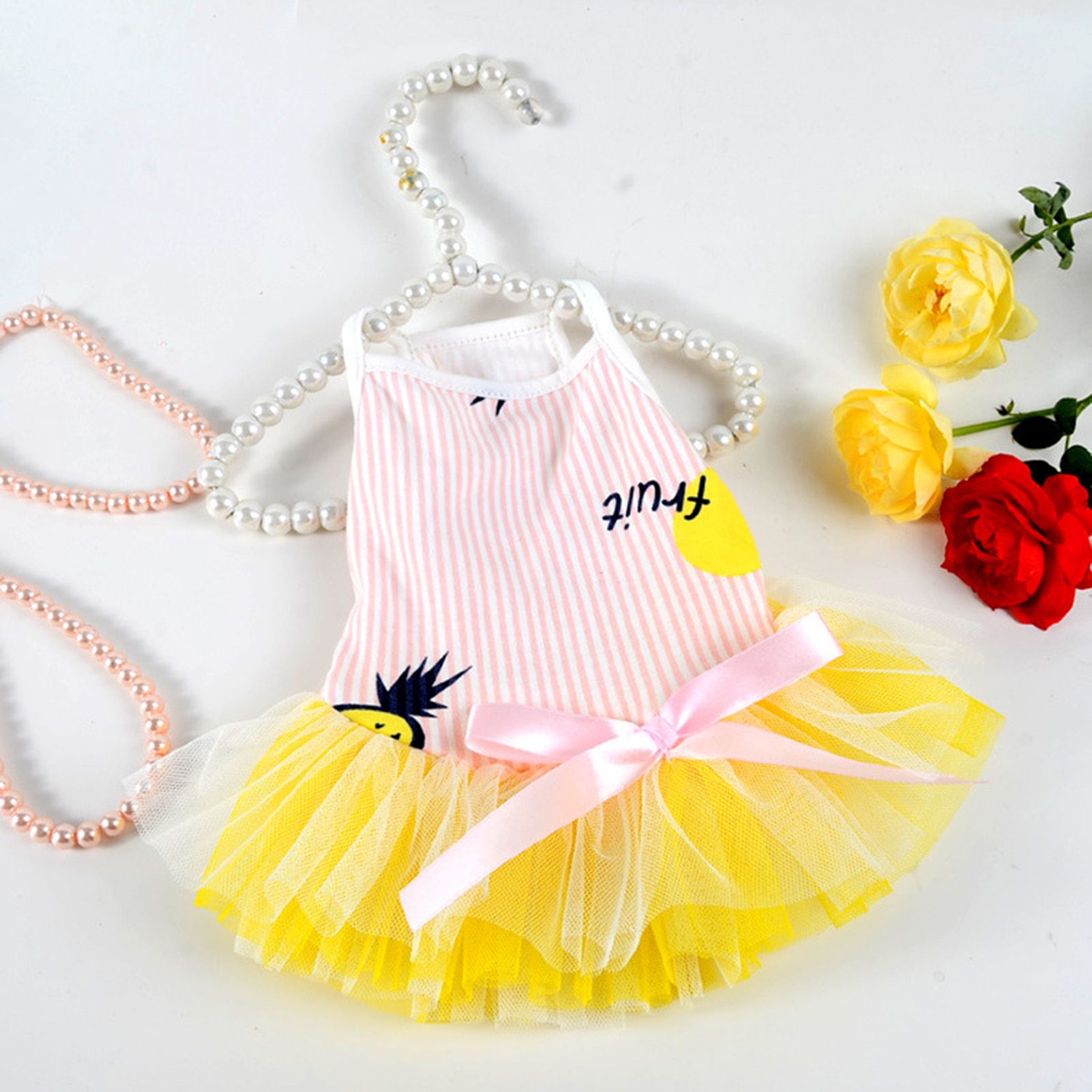Pet Costume Elegant Stripe Pattern Thin Pet Skirt