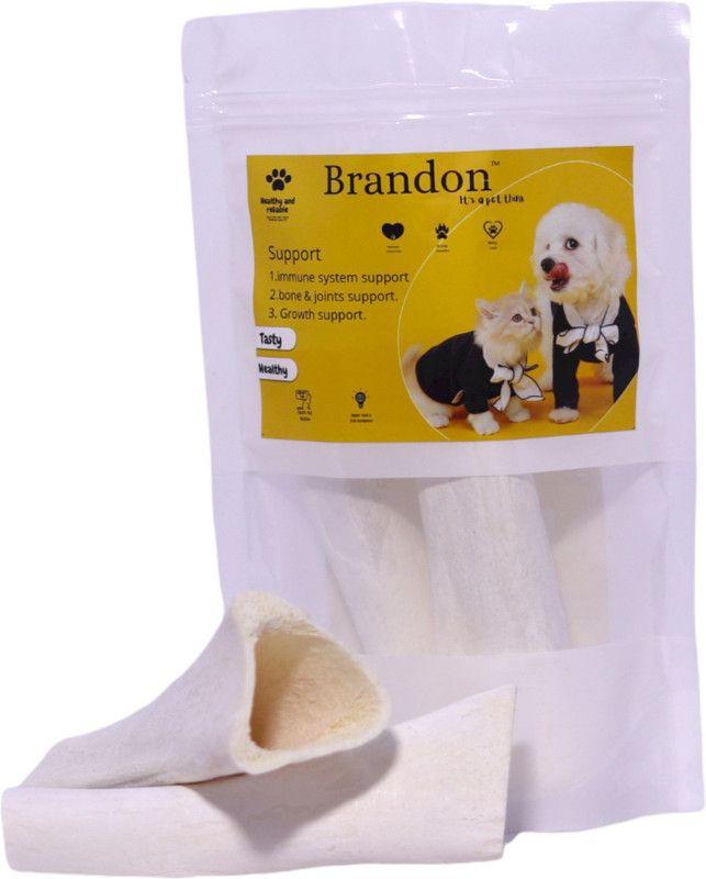 BRANDON 2 Pcs Natural Real Bone For Dogs Promotes Healthy Teeth & Gums Dog Dry Treats Dog Chew  (430 g, Pack of 2)