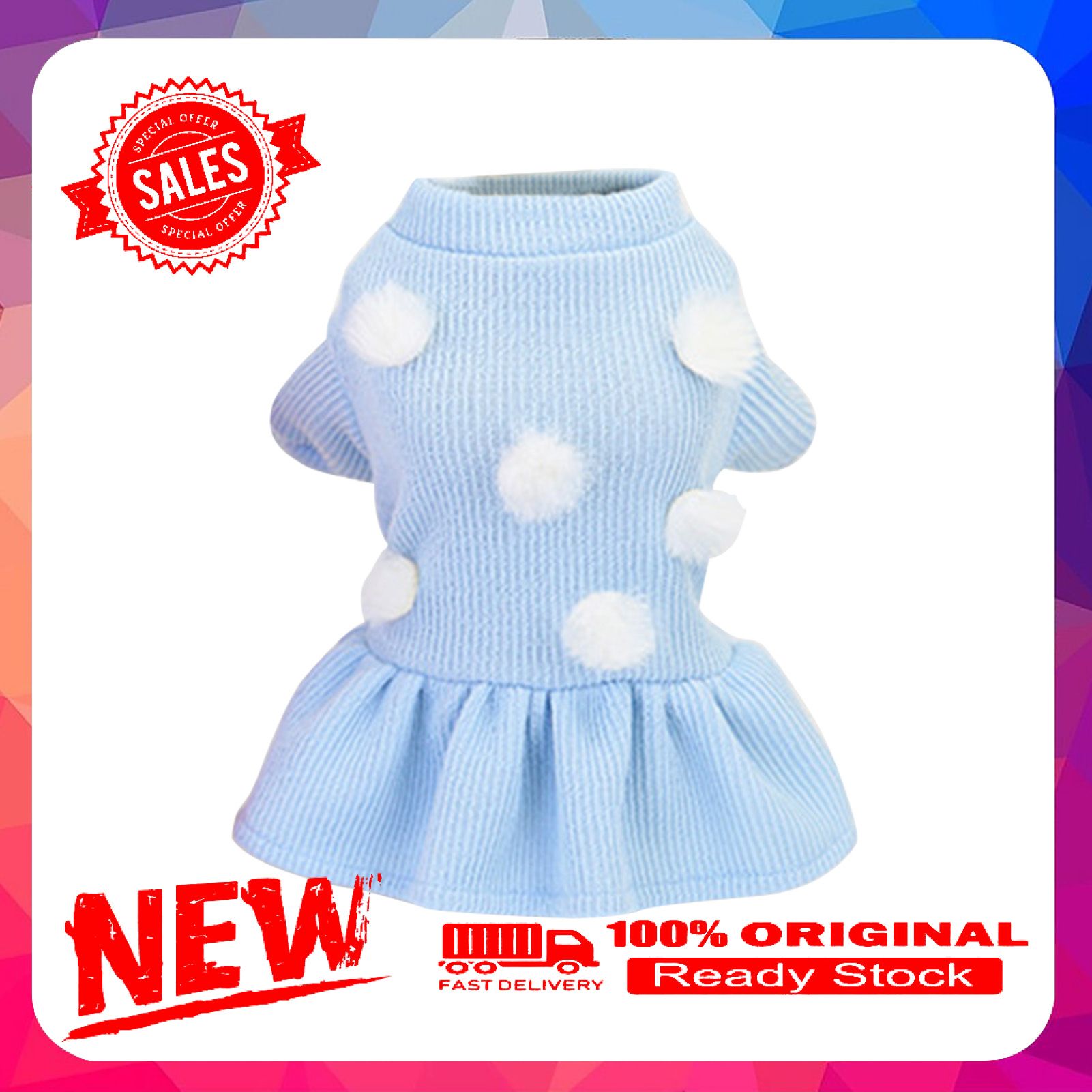 Windproof Pet Skirts Close-fitting Woolen Yarn Warm Apparel Dogs Clothing Pet Supplies