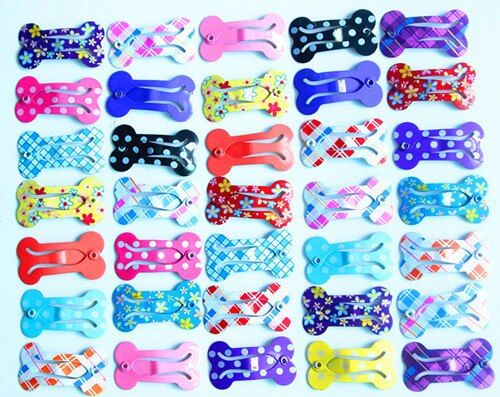 50PCS Cute Mini Dog Hair Clips Bones Dog BB Clips hairpins Dog Hair Accessories Dog Grooming Hair Accessories Pet Supplies