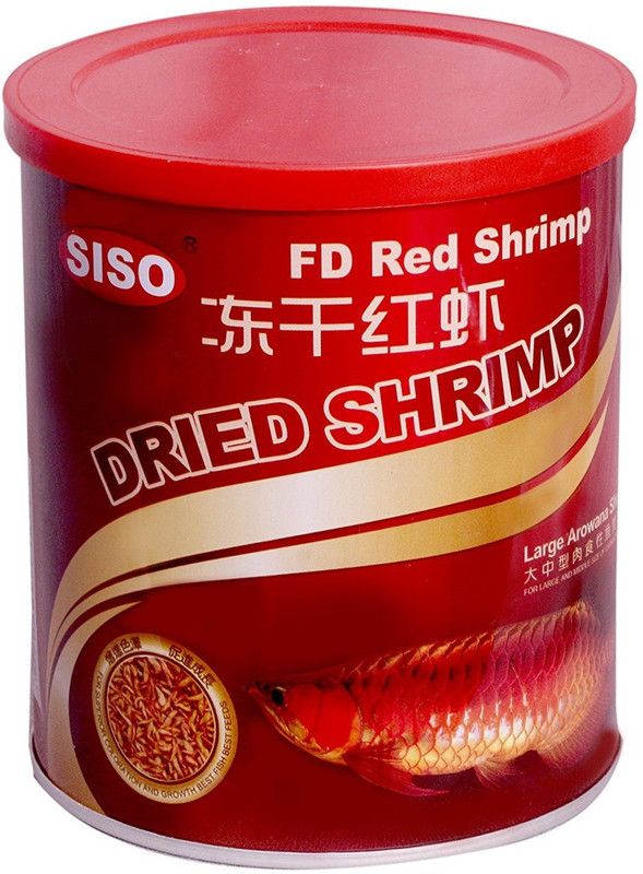 SISO FD Red Shrimp 75g For Superior Coloration & Growth Best Fish Best Feeds Large Arowana Shrimp 0.075 kg Dry Young Fish Food