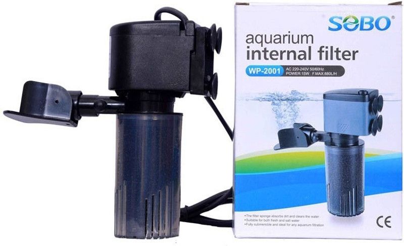 SOBO SOBO WP-2001 Aquarium Internal Filter | 15W | 880L/H Power Aquarium Filter  (Mechanical Filtration for Salt Water and Fresh Water)
