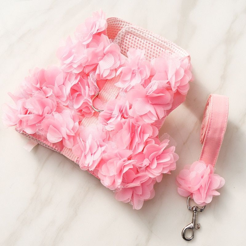 Puppy Small  Harness Vest gie Chihuahua Yorkshire Mese Shih Tzu meranian odle Bichon Pet Clothes  Lead Leash