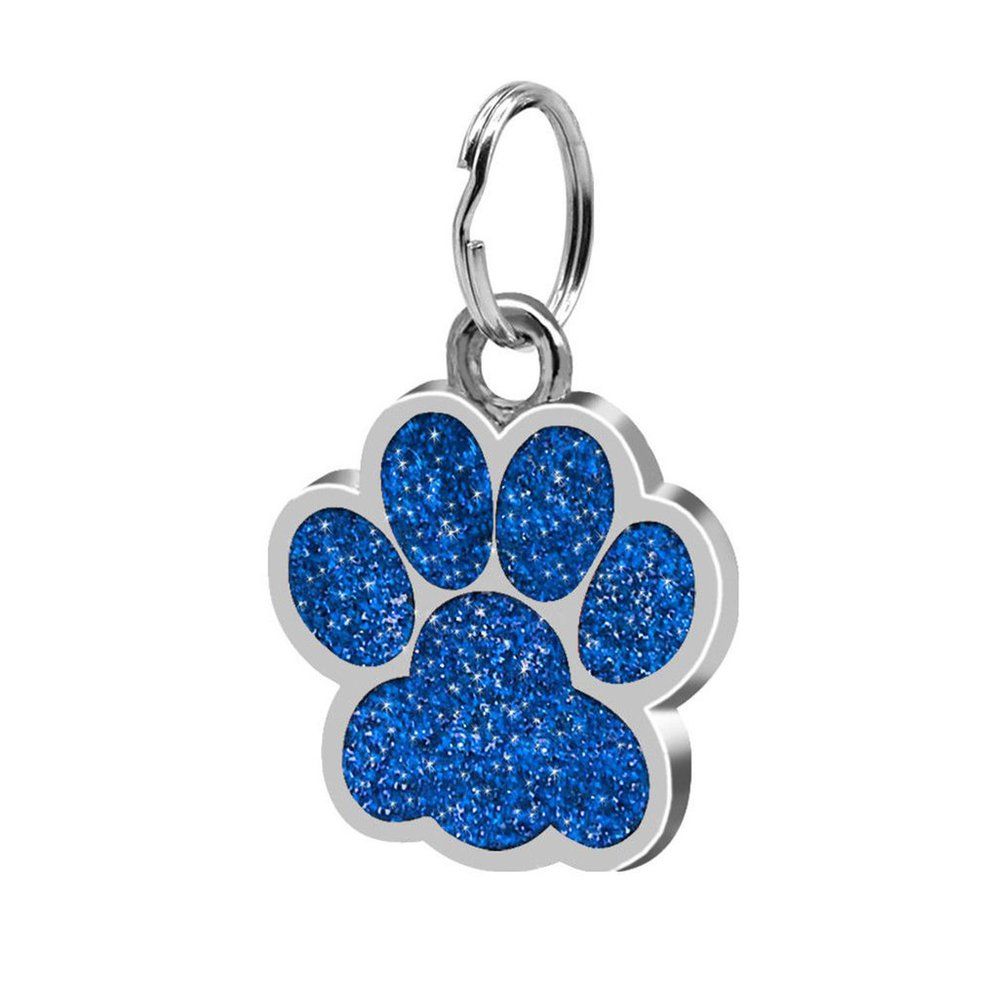 Fashion Footprints Pet Pendant Decor Glitter Footprint Identity Card Dog Tag
