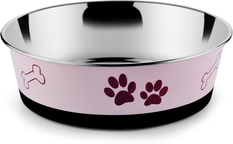 HM Steels HMSTEELS HDB pet bowl Round Stainless Steel Pet Bowl  (2500 ml Pink)