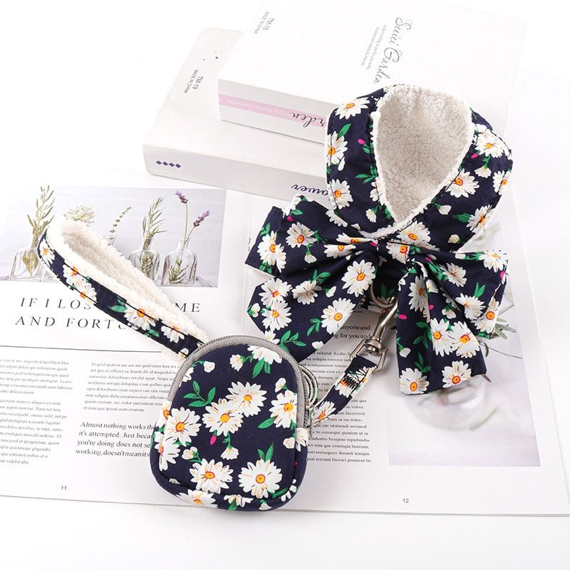 Harness and Leash Set Snack Bag Soft Keep Warm Cute  Harnesses Leash for Small Medium s Vest Outdoor ng