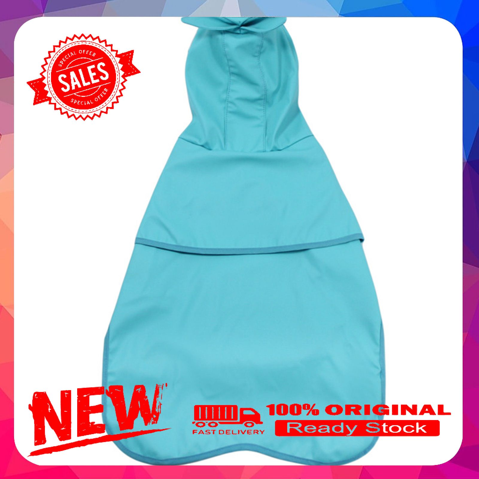 Pet Raincoat Transparent Brim Waterproof Faux Leather Small Dog Outdoor Clothes for Corgi Teddy